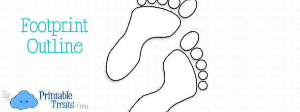 Footprint outline printable â printable treats