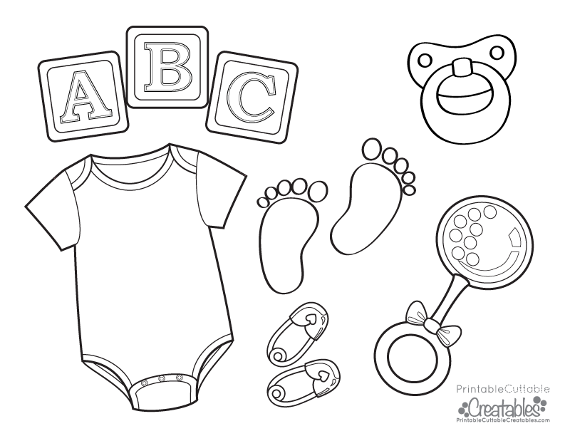 Baby onesie free printable coloring page