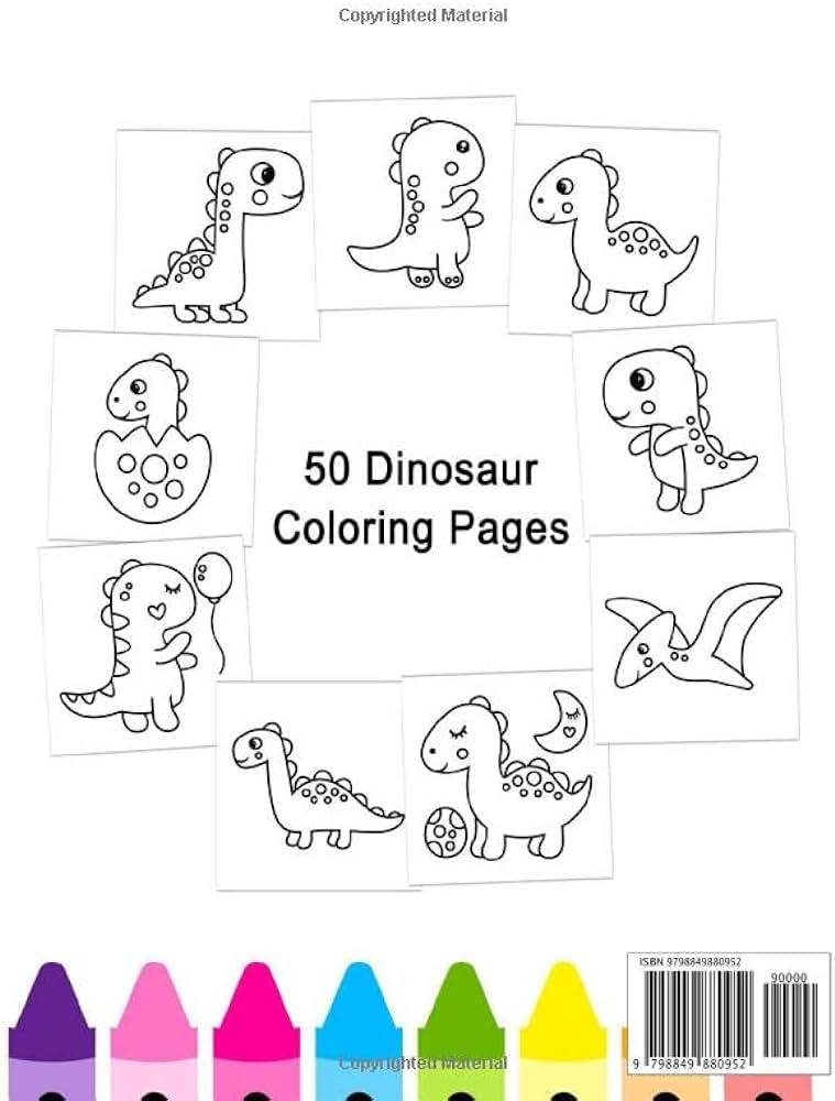 My first dinosaur colouring book for