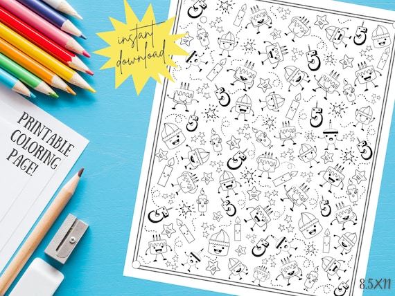 Printable coloring page year old kids activity th