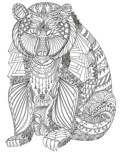 Animals coloring pages for adults pictures free printable bear coloring pages animal coloring pages coloring pages