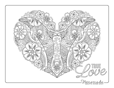Adorable heart coloring pages for kids adults