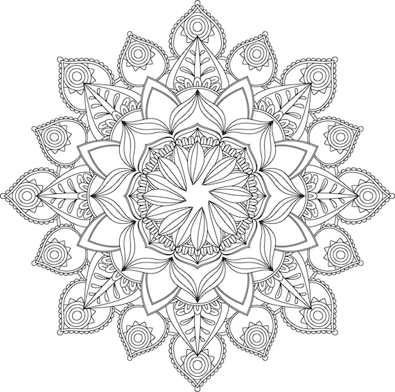Mandala coloring pages adult coloring sheet printable coloring page grown up coloring printable art color anti