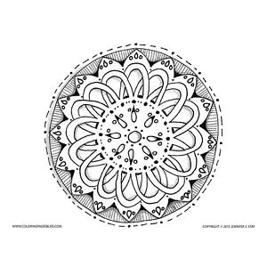 High resolution printable relaxing mandala coloring pages