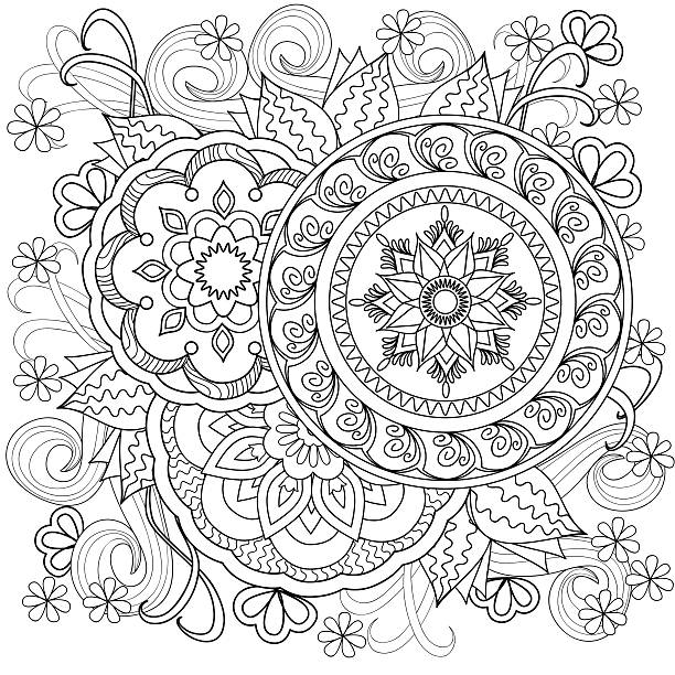 Adult coloring pages nature stock photos pictures royalty