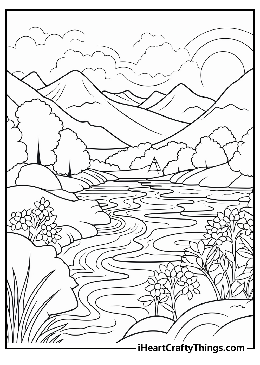 Nature coloring pages free printables
