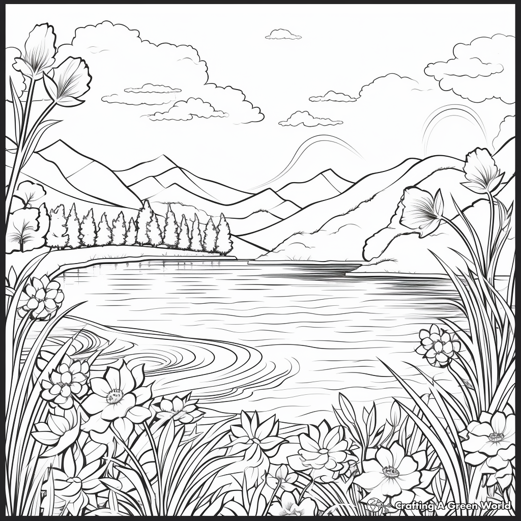 Nature coloring pages for adults