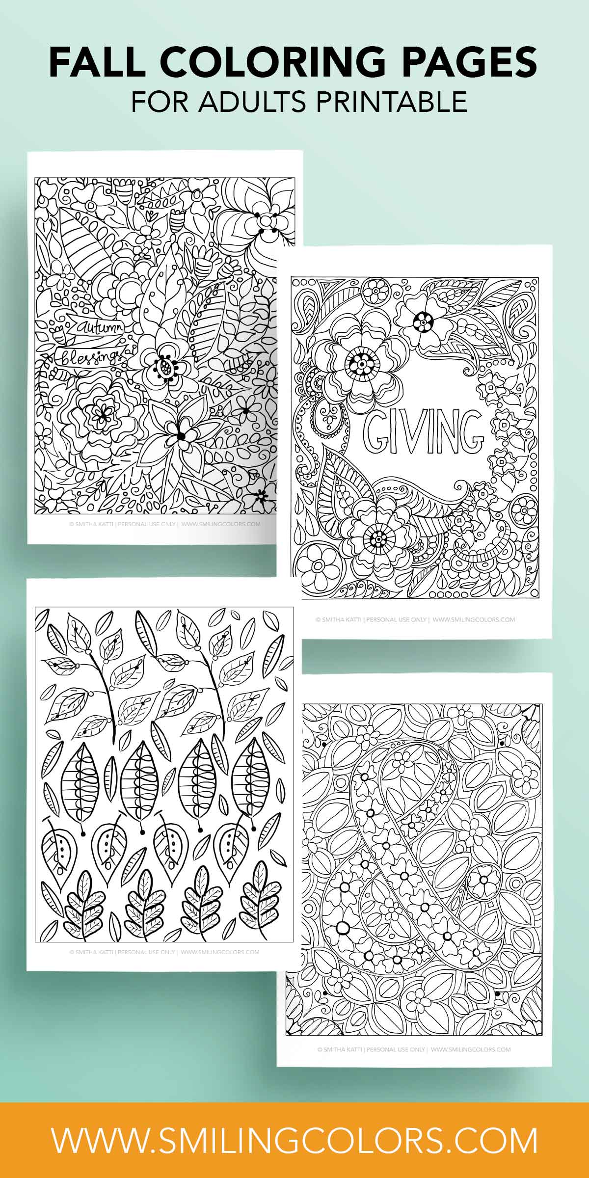 Free printable fall coloring pages