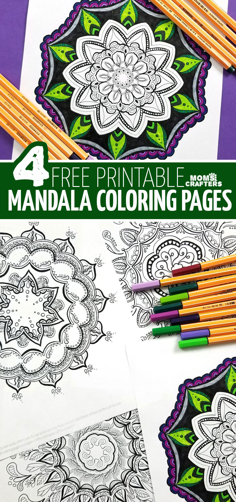 Free printable mandala coloring pages for adults moms and crafters
