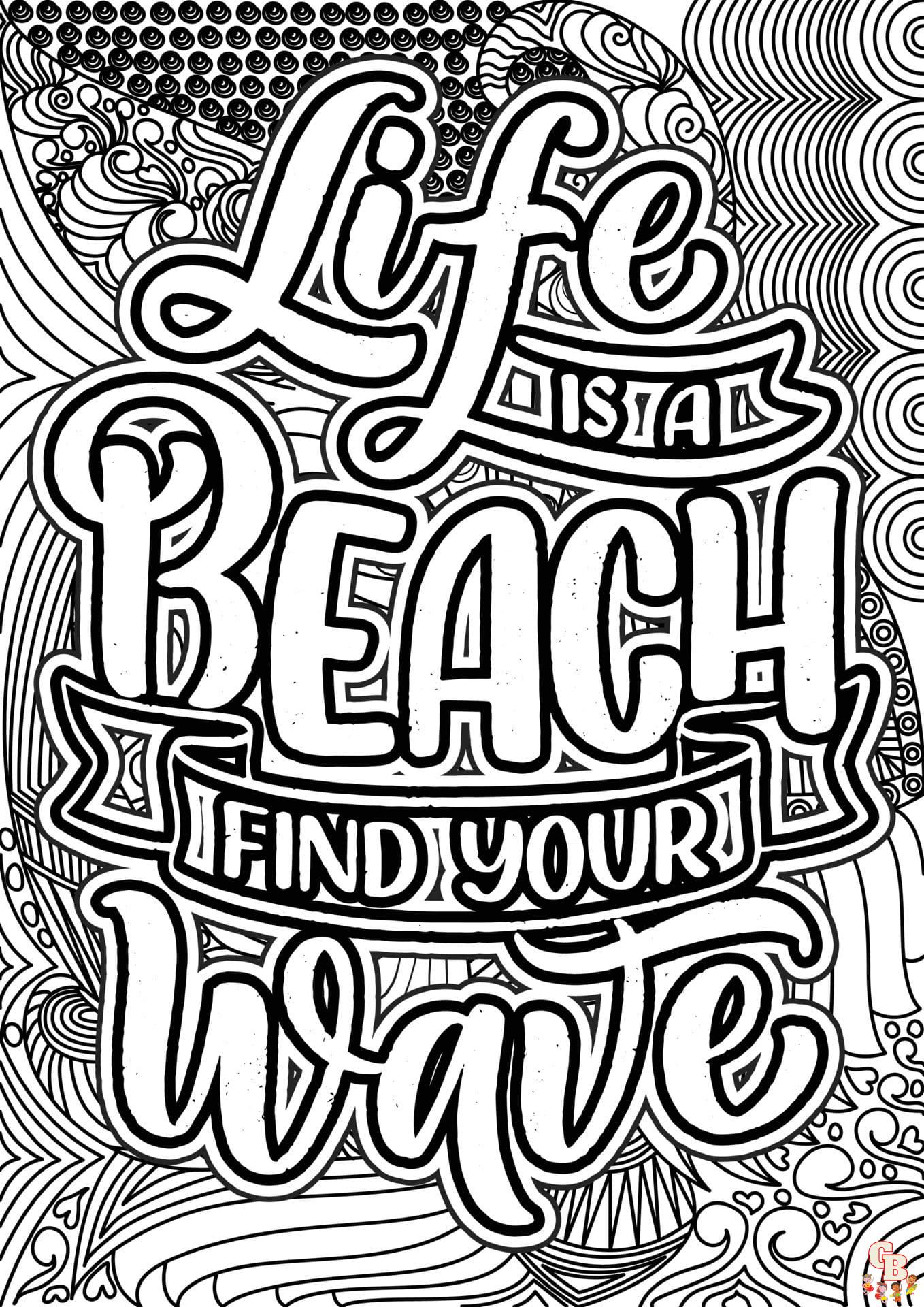 Printable quotes coloring pages free for kids and adults