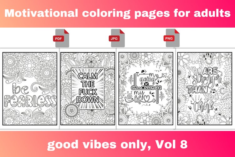 Motivational coloring pages for adults