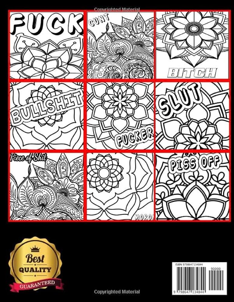 Swear word coloring book cuss and color swear words coloring book for adults