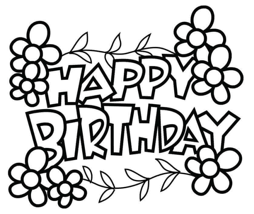 Happy birthday pages â printable pages