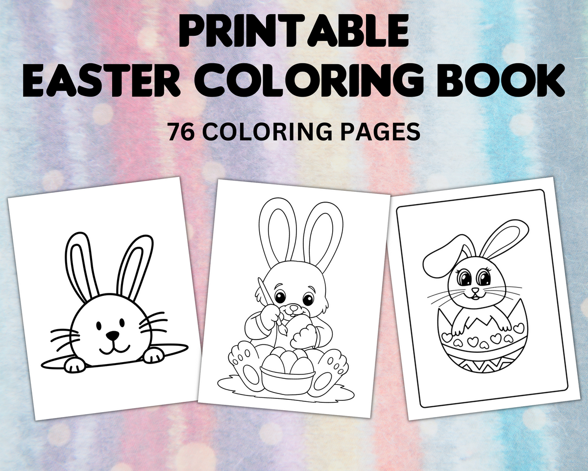 Printable easter coloring book easter coloring pages â cassie smallwood