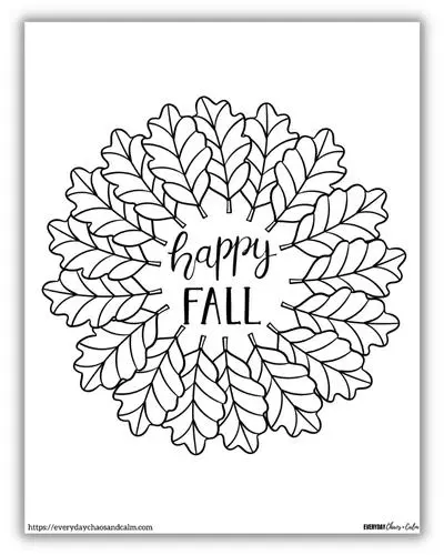 Free fall leaf coloring pages pdf download