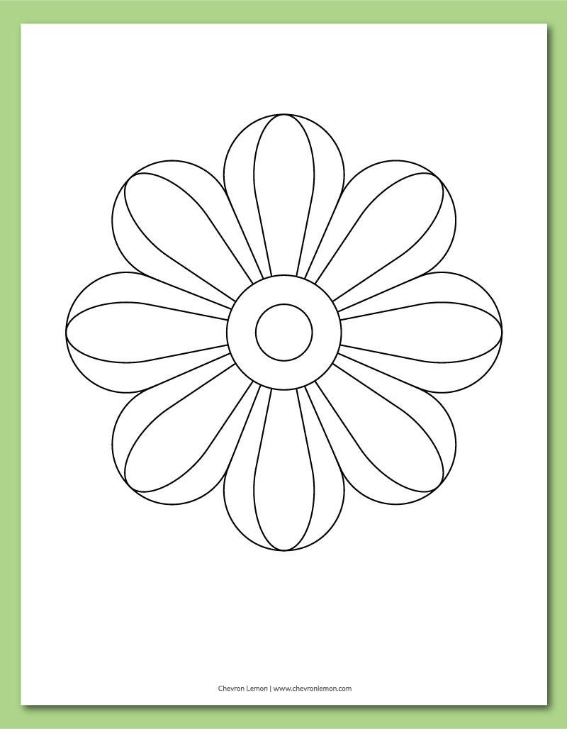 Printable big flower coloring pages
