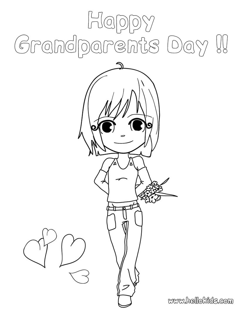 Happy grandparents day coloring pages
