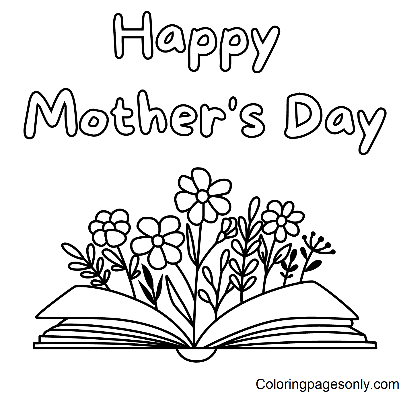 Mothers day coloring pages printable for free download