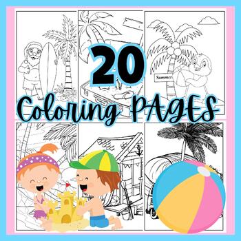 Printable summer coloring pages end of the year coloring pages