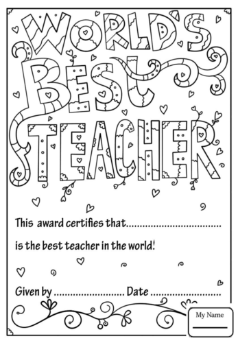 Free teacher appreciation week coloring pages printable
