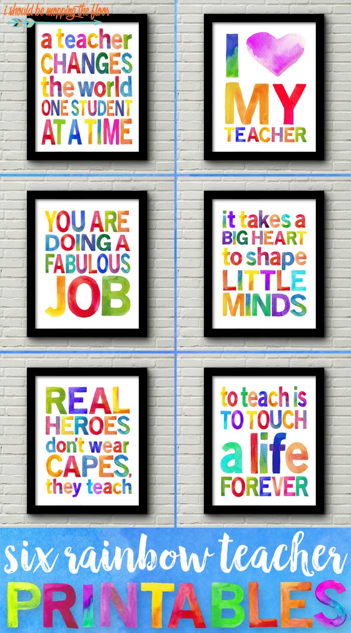 Watercolor teacher appreciation printables i should be mopping the floor