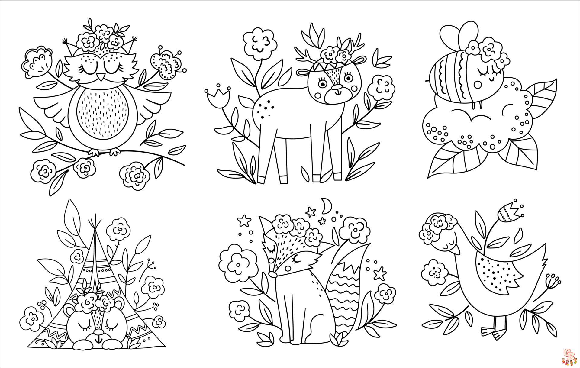 Engaging woodland animal coloring pages for creative fun