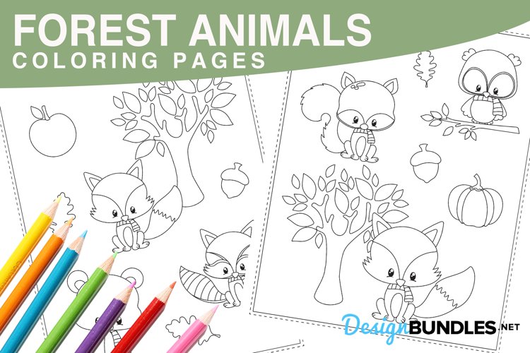 Forest animals coloring pages