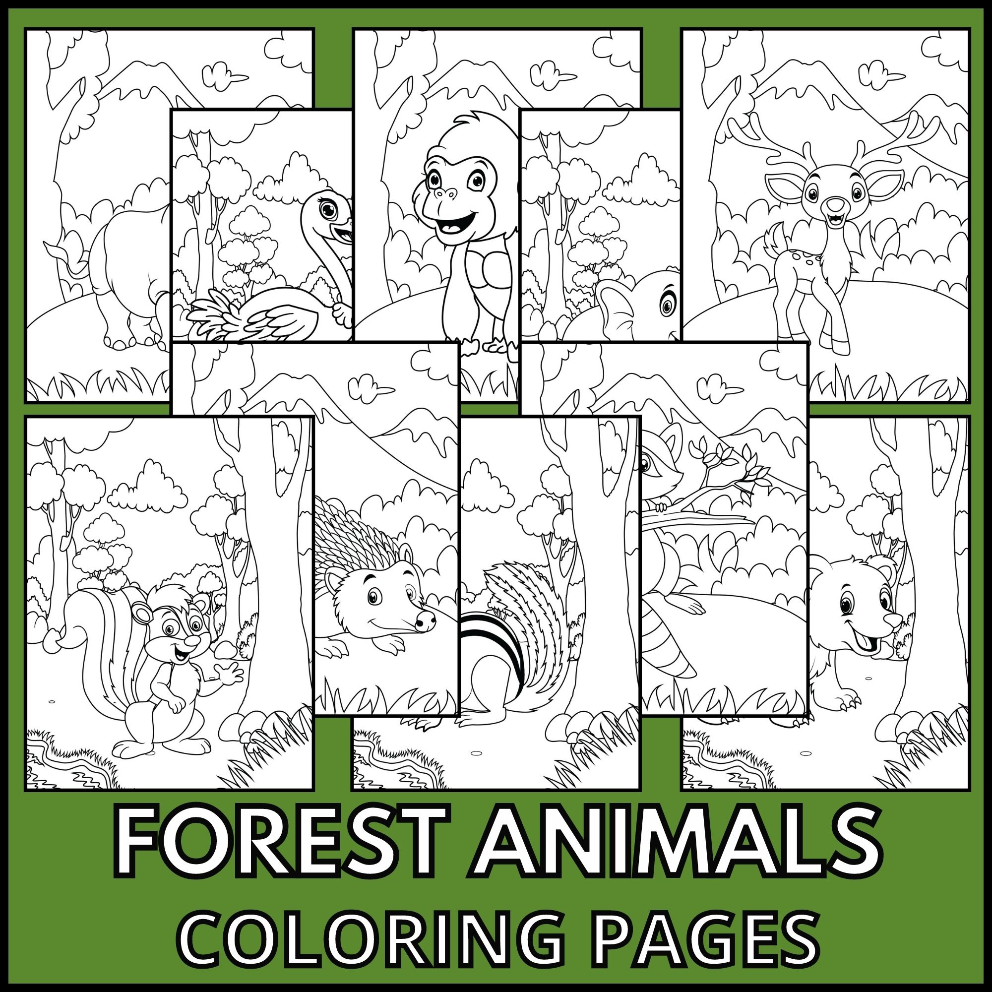 Forest animals coloring pages wild animals coloring sheets for kids made by teachers