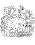 Forest animals coloring book free coloring pages
