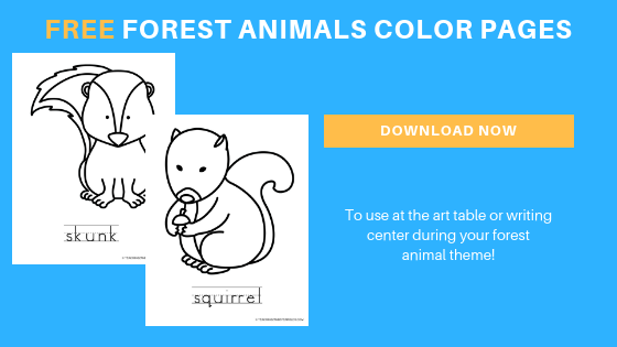 Free forest animals color pages