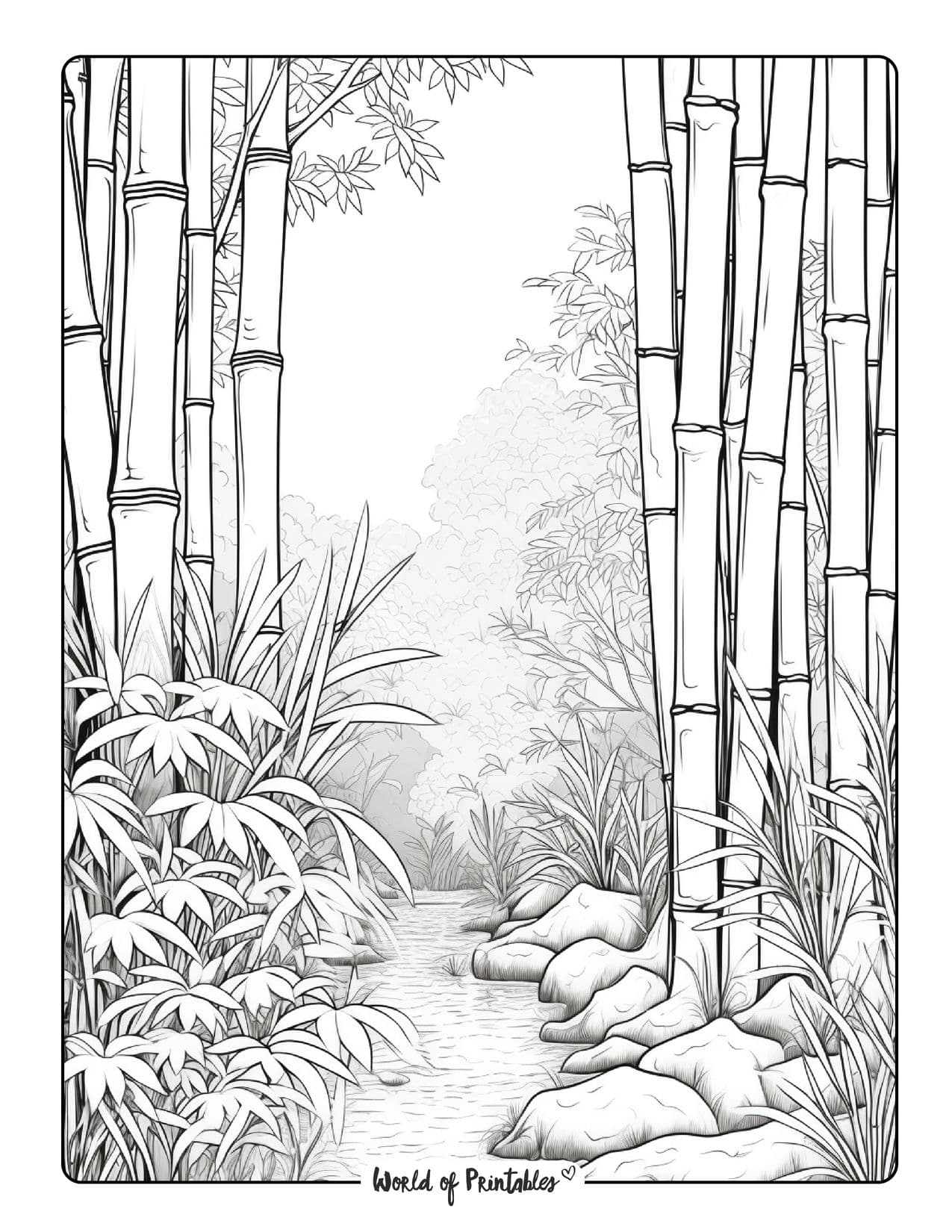 Forest coloring pages