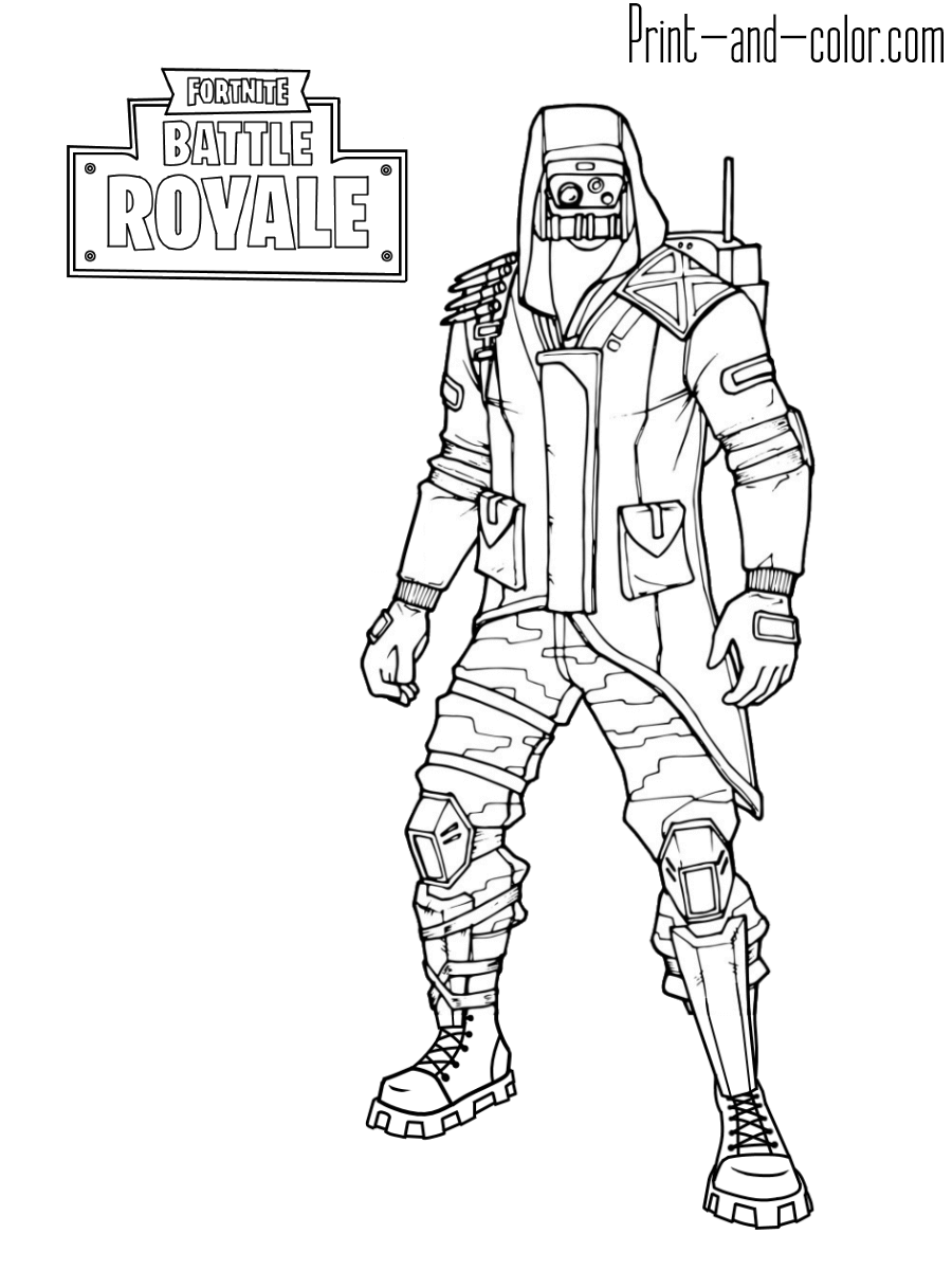 Fortnite coloring pages print and color