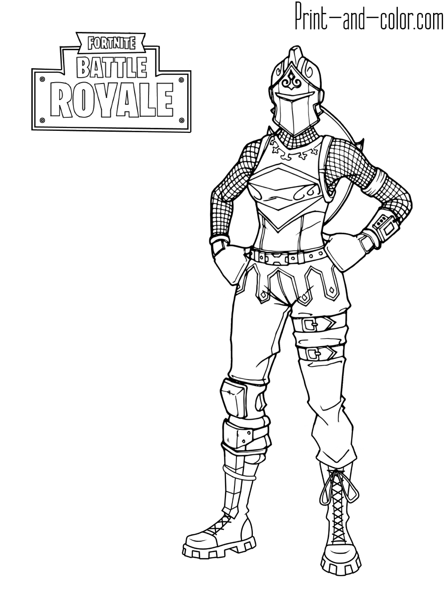 Fortnite coloring pages print and color