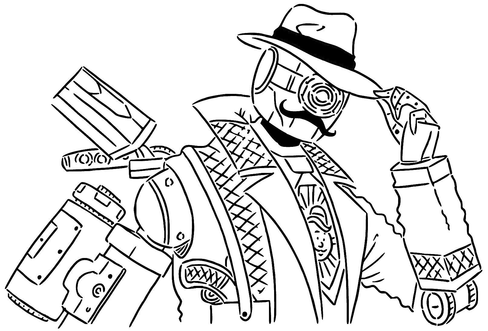 Apex legends pathfinder stencil by longquang on