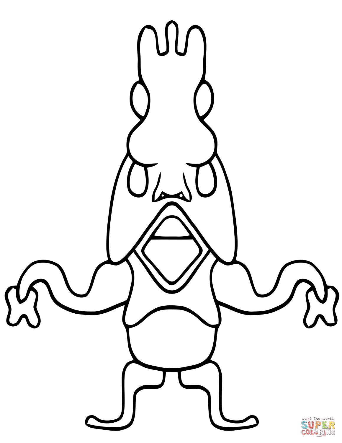 Vegepedia abstract figure coloring page free printable coloring pages