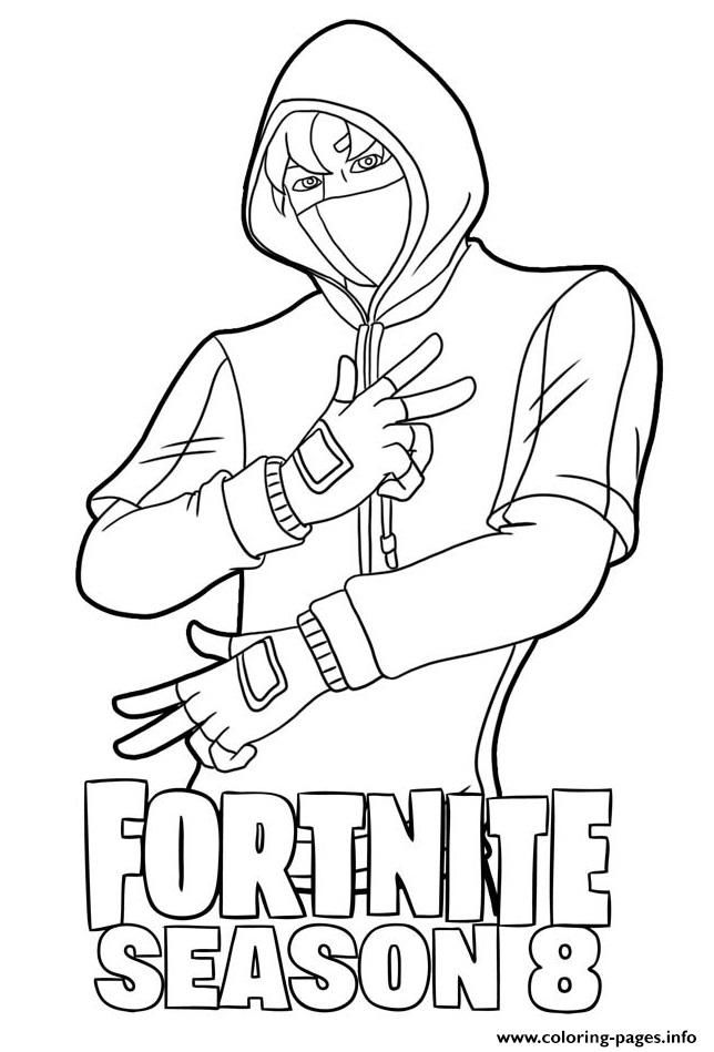 Print ikonik fortnite season coloring pages