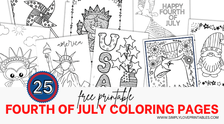 Free fourth of july coloring pages simply love printables