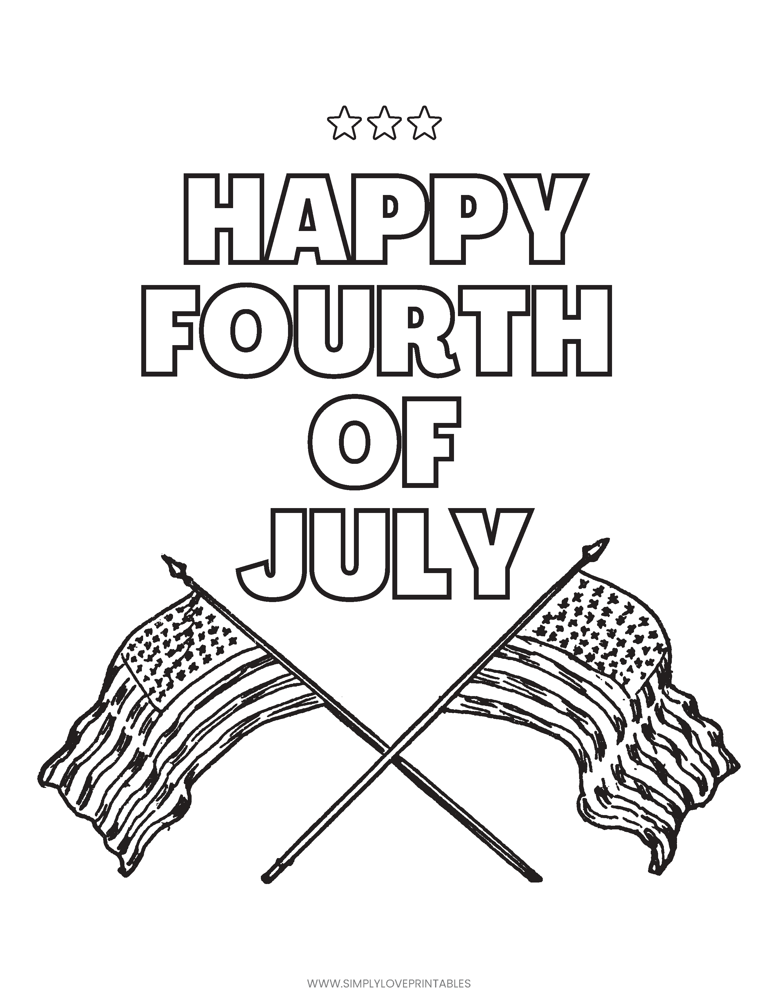 Free fourth of july coloring pages simply love printables