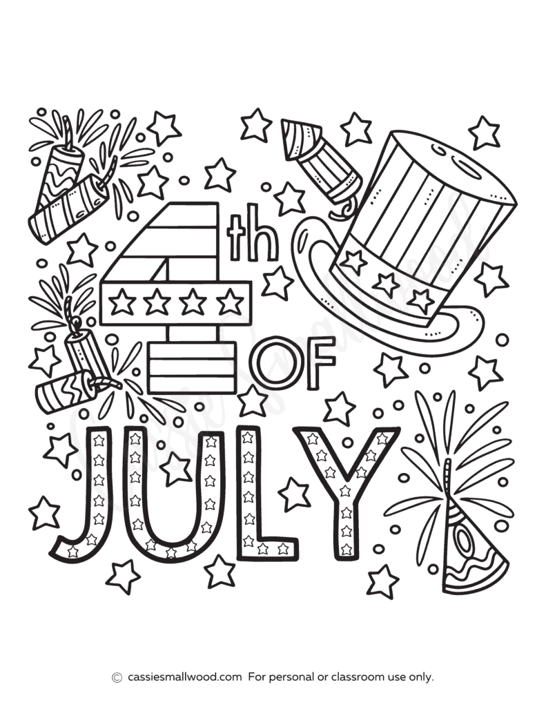 Cute th of july coloring pages free printable