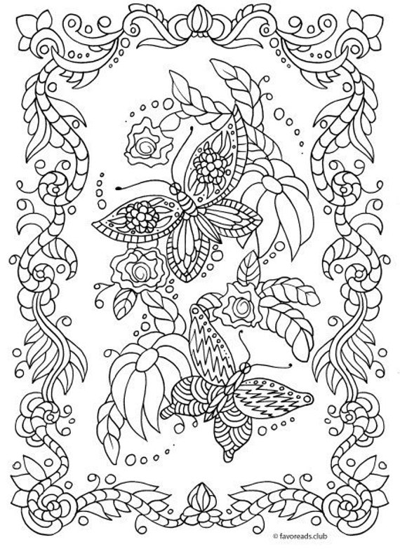Frame printable adult coloring page from favoreads coloring