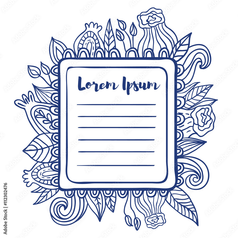 Printable to do list page fun summer doodle frame floral decoration coloring page vector
