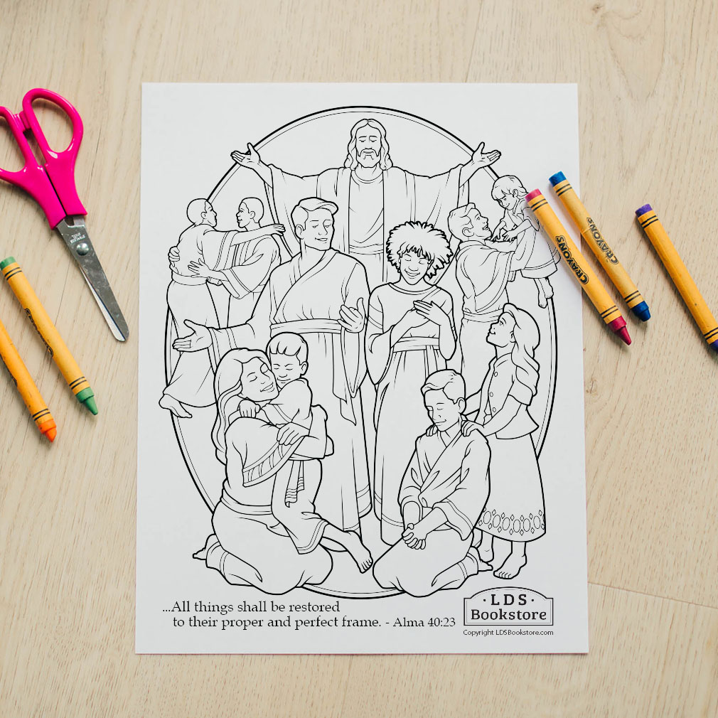 All things shall be restored coloring page