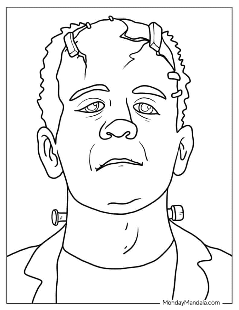 Monster coloring pages free pdf printables