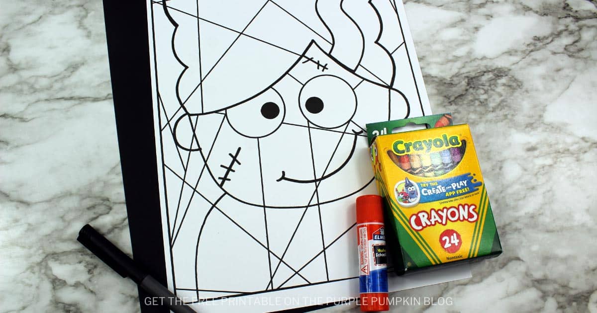 Free printable bride of frankenstein loring sheet line activity