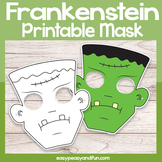 Printable frankenstein mask template â easy peasy and fun hip