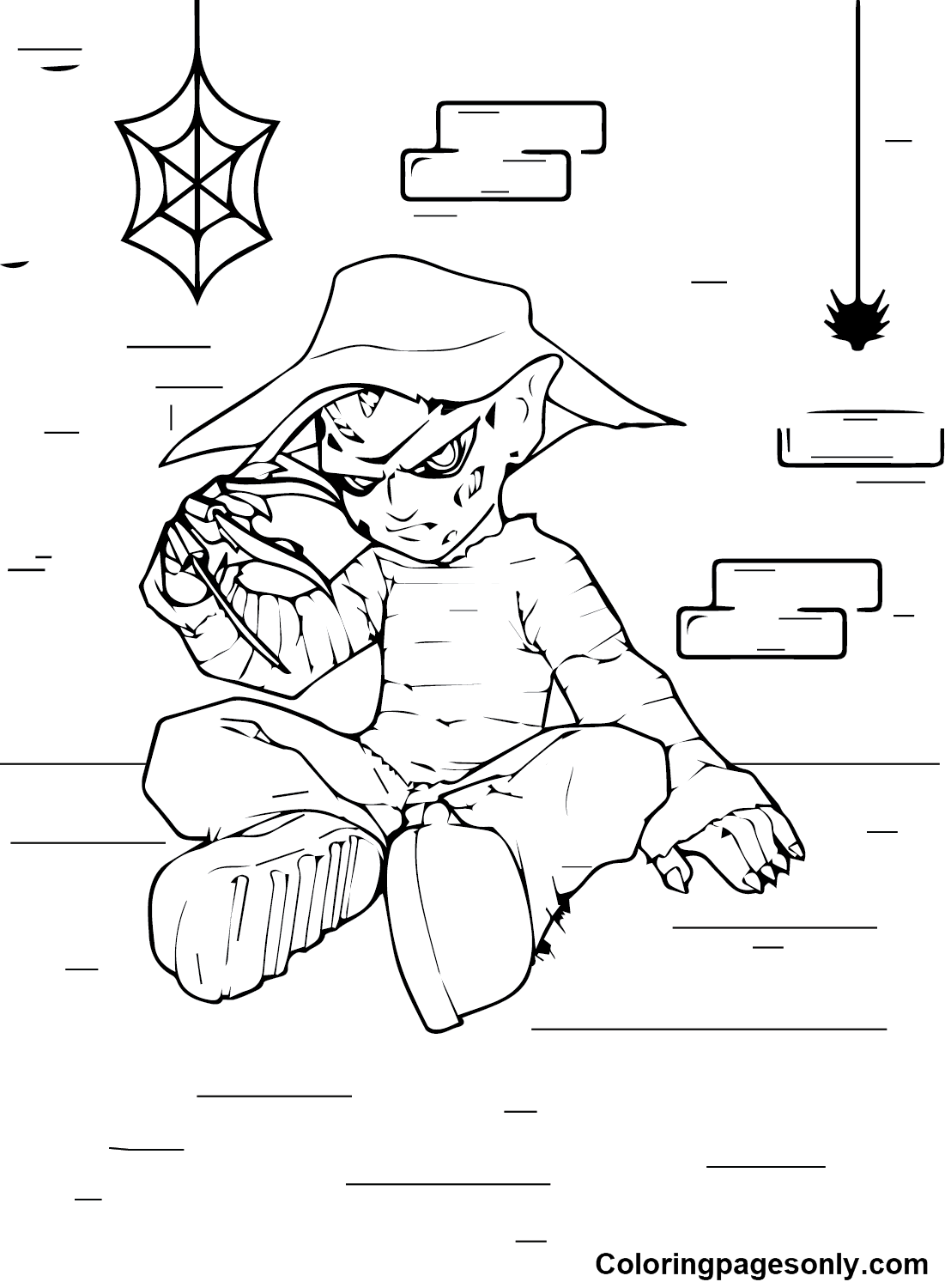 Freddy krueger printable coloring page