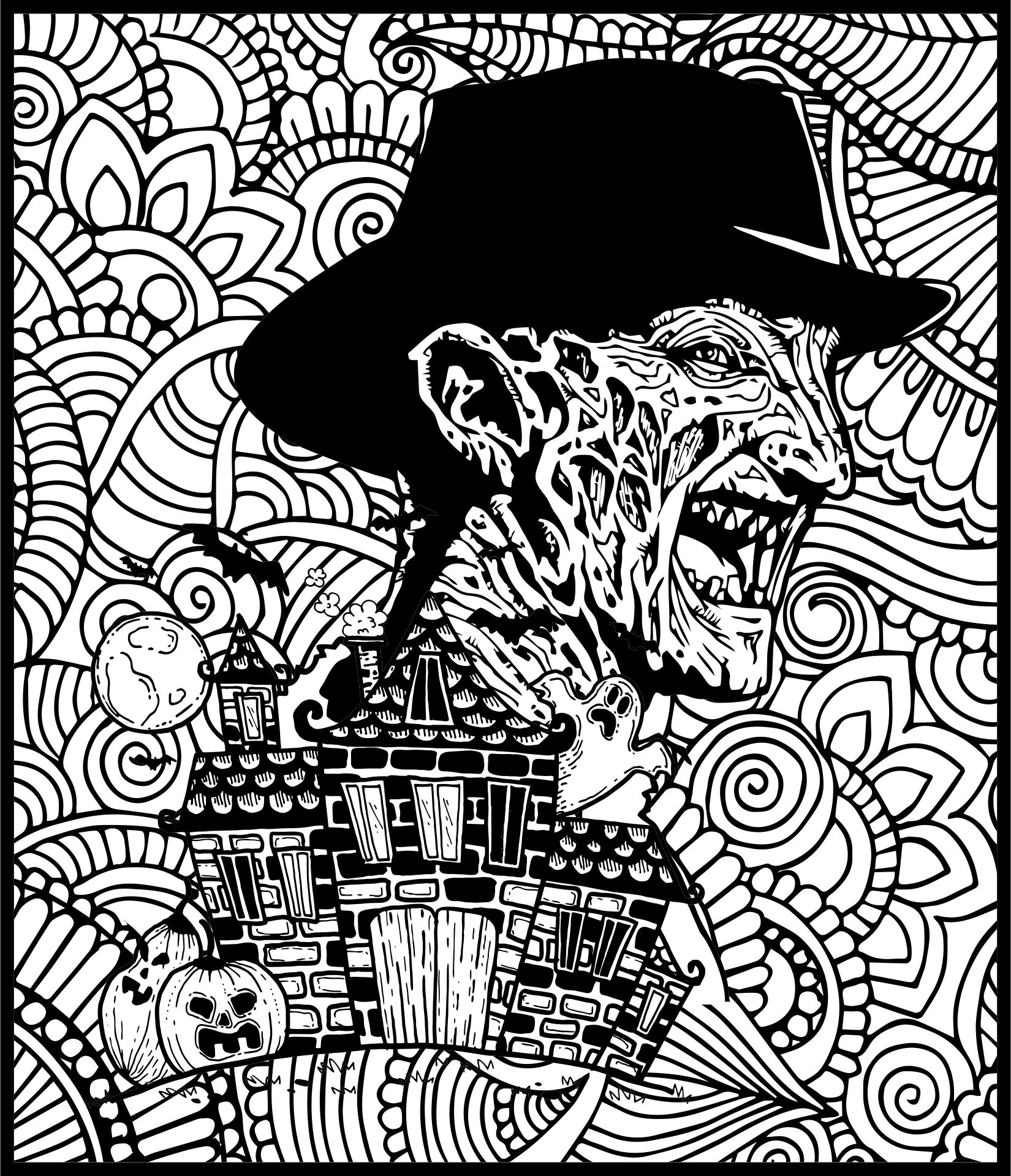 Best scary halloween coloring pages printables pdf for free at