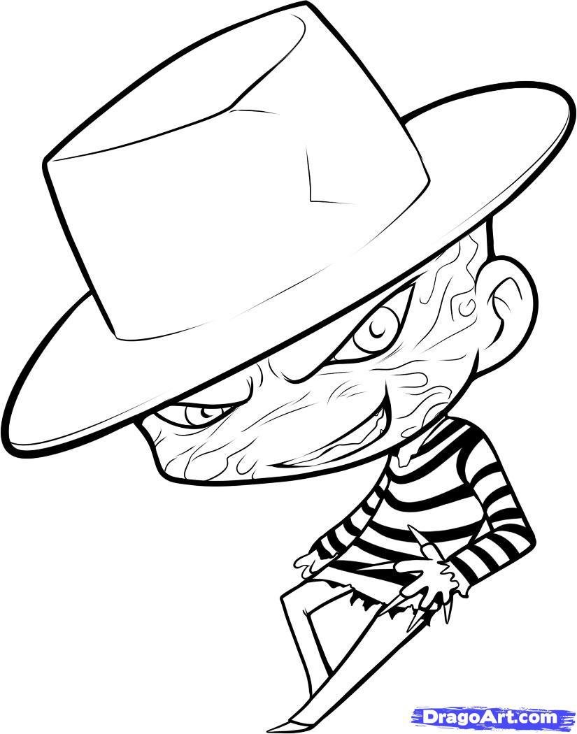 Freddy krueger coloring pages ð to print and color
