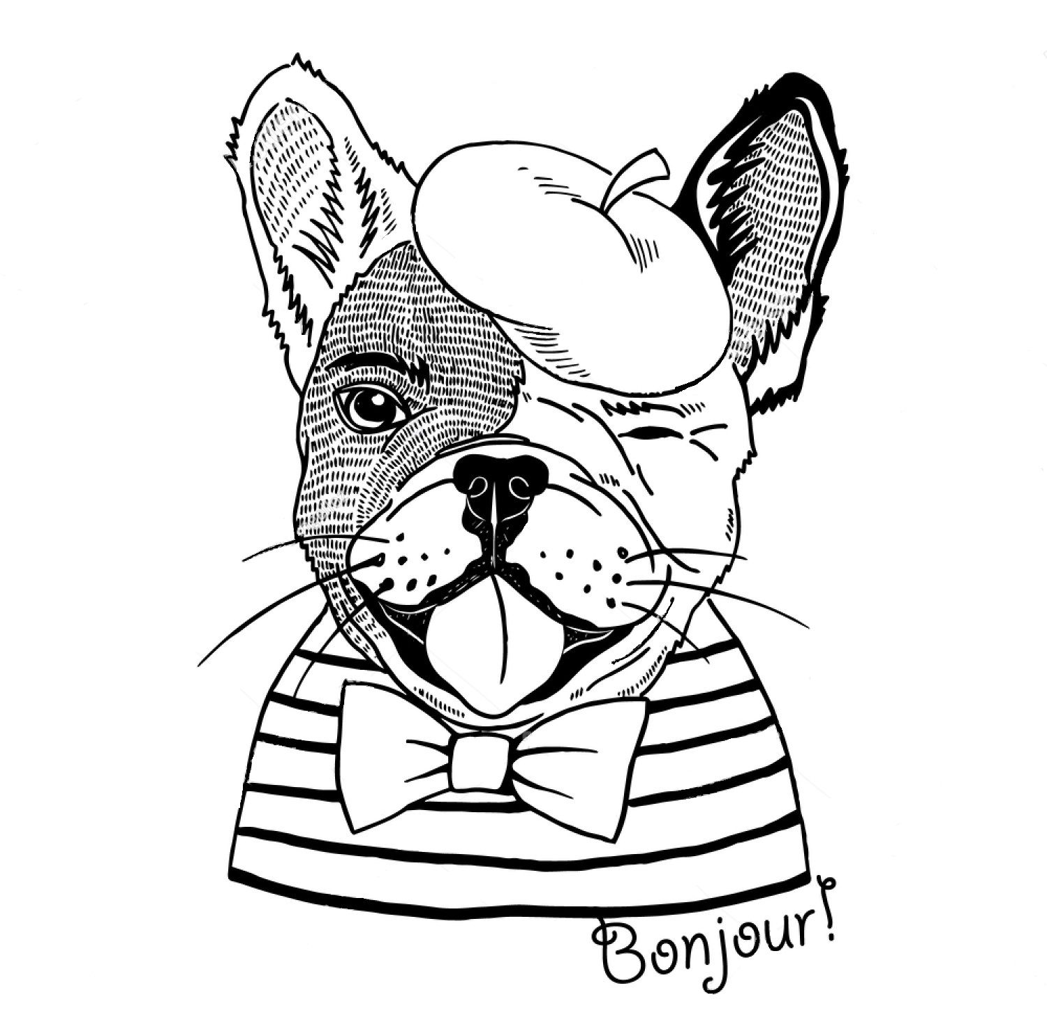 French bulldog coloring page dog coloring page dog coloring book coloring pages