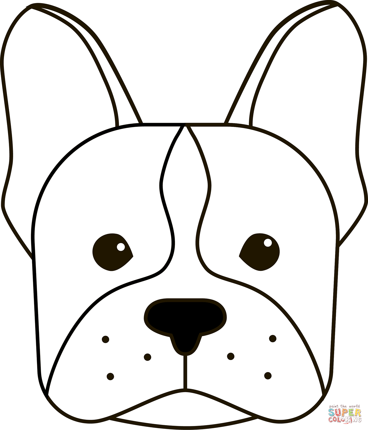 French bulldog coloring page free printable coloring pages